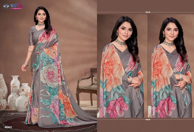 Akasaa By Vipul Satin Silk Daily Wear Saree Suppliers In India